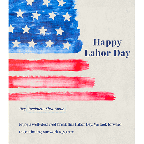 Labor Day Enjoy a Break and Promo Business eCard